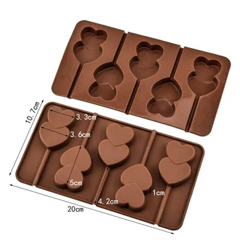 5pcs DIY de Silicone Pirulito Molde de Chocolate do Molde Praline Biscoito de Silicone ferramentas de Cozimento Molde de Geléia, Pudim de Bolo de Molde de Gelo