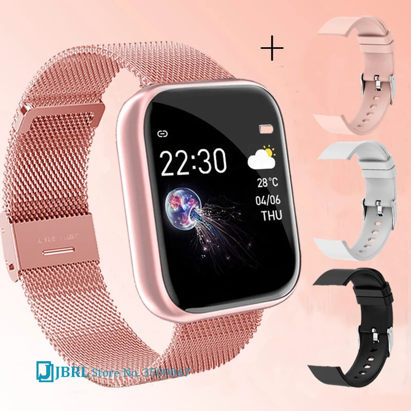 2021 Senhoras Esporte Pulseira Smart Watch Mulheres Smartwatch Homens Smartband Android IOS Impermeável de Fitness Tracker Inteligente Relógio Mens