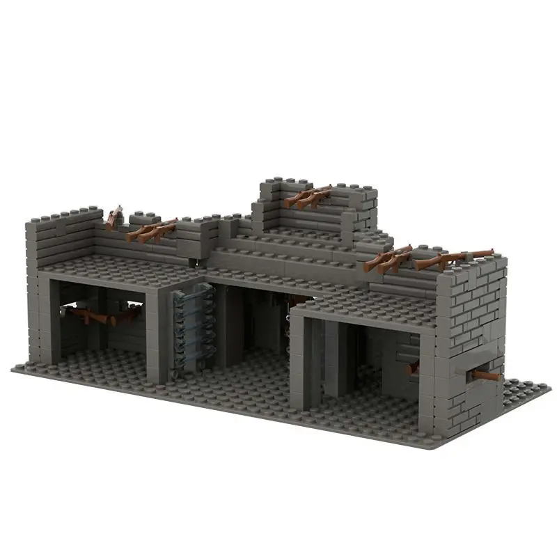 WW2 Militar, Série II Guerra Mundial, o Castelo de Mini Base Arsenal de Acessórios MOC Modelo de Blocos de Construção de Brinquedos Presentes
