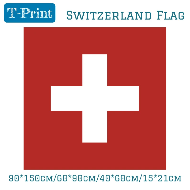 Bandeira suíça e Banner 90*90 cm/60*60cm/40*40cm Suíça Bandeira de Poliéster Suíço Decoração Home