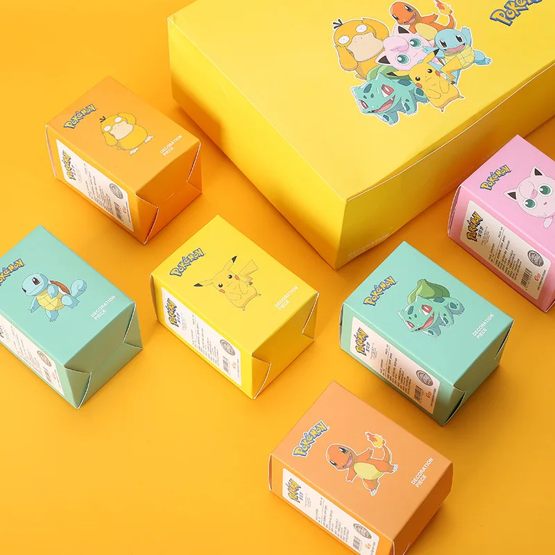 6 Estilos De Pokemon Pikachu, Charmander Psyduck Squirtle Jigglypuff Bulbasaur Bulbasaur Figuras De Anime Brinquedos Modelo Kawaii Dom Crianças