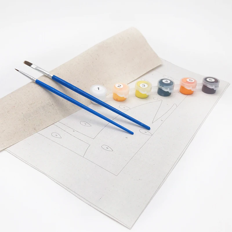 GATYZTORY Quadro de Pintura Por Números de Kits Para Crianças Iniciantes Dinossauro Cartoon Tintas Diy HandPainted Desenho Kits de Decoração do Quarto