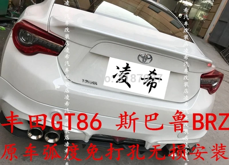Para a Toyota GT86 BRZ Aileron da Asa de 2013 - 2017 ABS Plástico Pintada de Cor Traseiro, Spoiler de Tecto Asa Tronco Lábio Tampa do carregador do Carro de Estilo