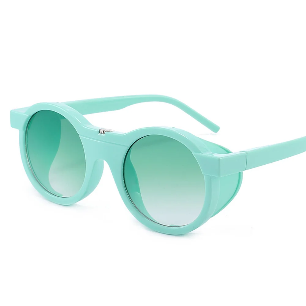 Moda Steampunk Óculos de sol Feminino da Marca de Design de PC Rodada de óculos de Sol Homens Mulheres Vintage, Punk UV400 Óculos Tons Oculos De Sol