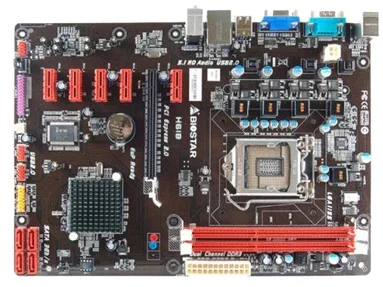 Socket LGA 1155 Para BIOSTAR TP61A H61 LGA1155 DDR3 6GPU 6PIC-E mineração placa-mãe Socket LGA 1155 Para BIOSTAR TP61A H61 LGA115