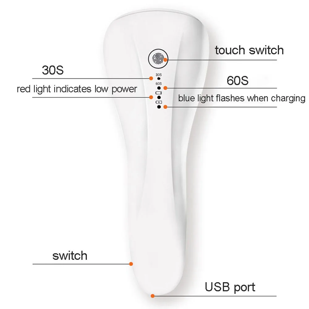 Portátil Mini Prego Lâmpada de Unhas de Secador de Máquina de Estilo Japonês LED Recarregável, de Secagem Rápida e de Uso Doméstico polonês Ferramentas