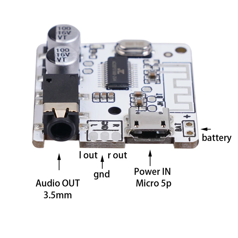 1pc Bluetooth 5.0 JL6925A Música Estéreo de 3,5 mm DIY Carro Bluetooth Receptor de Áudio WAV+MACACO+FLAC+MP3 sem perda de Decodificação Estéreo
