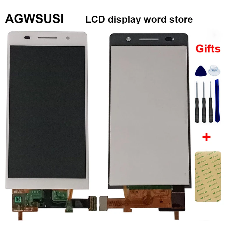 LCD Para o Huawei Ascend P6 LCD Touch P6S P6-U06 C00 T00 S-U06 Visor LCD do Painel de Digitador da Tela de Toque do Sensor conjunto de Vidro