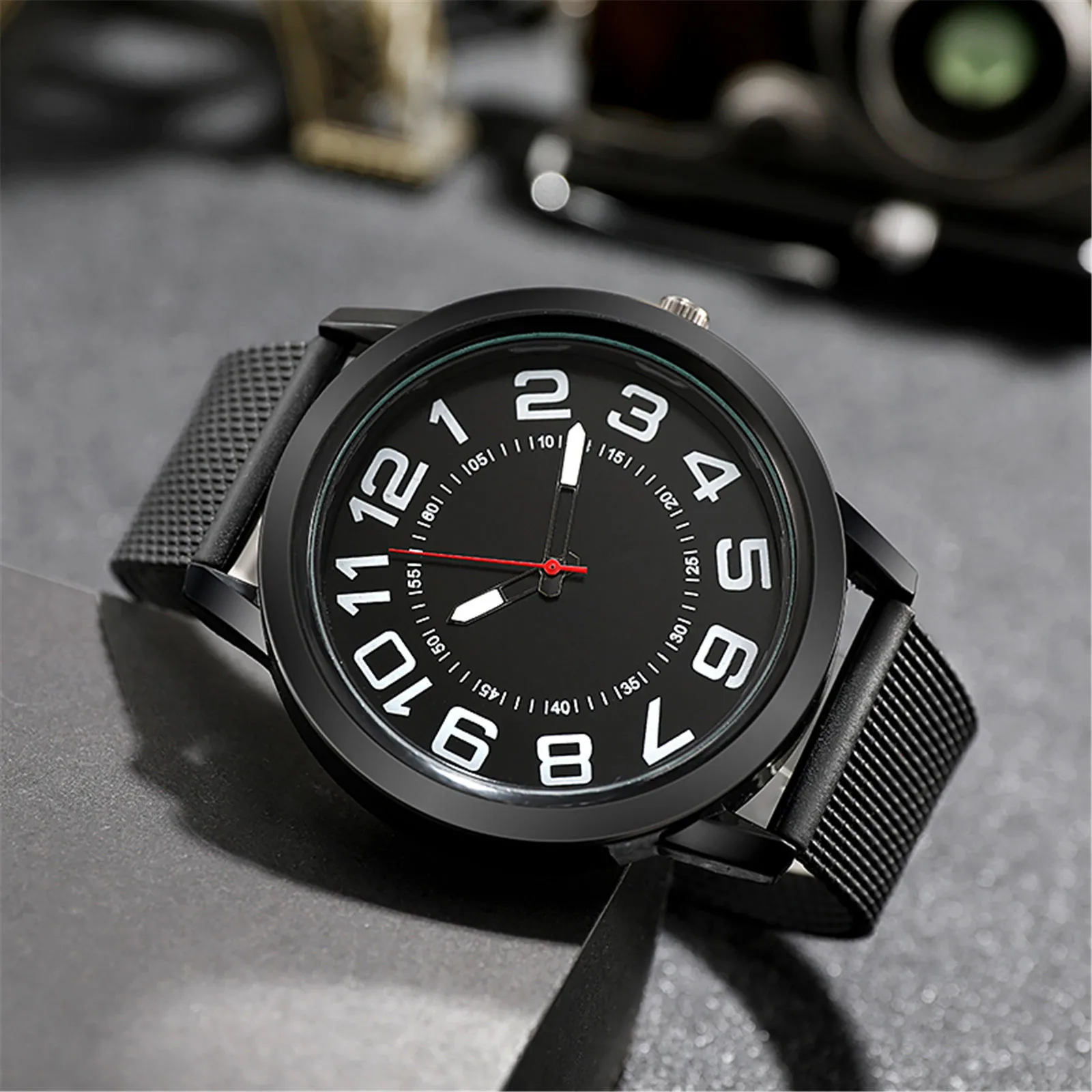 Relógio de quartzo do Aço Inoxidável Pulseira Luminosa Ponteiro do Relógio para Homens Moda Casual, Esporte Relógio de Pulso Relógio Masculino