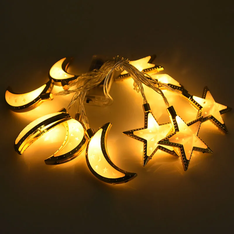 O Ramadã Decoração Plástica Lanterna Led Luzes De Corda Ramadan Karim Decoração Eid Mubarak Dom Al-Fitr Eid Festival De Fornecimentos De Terceiros
