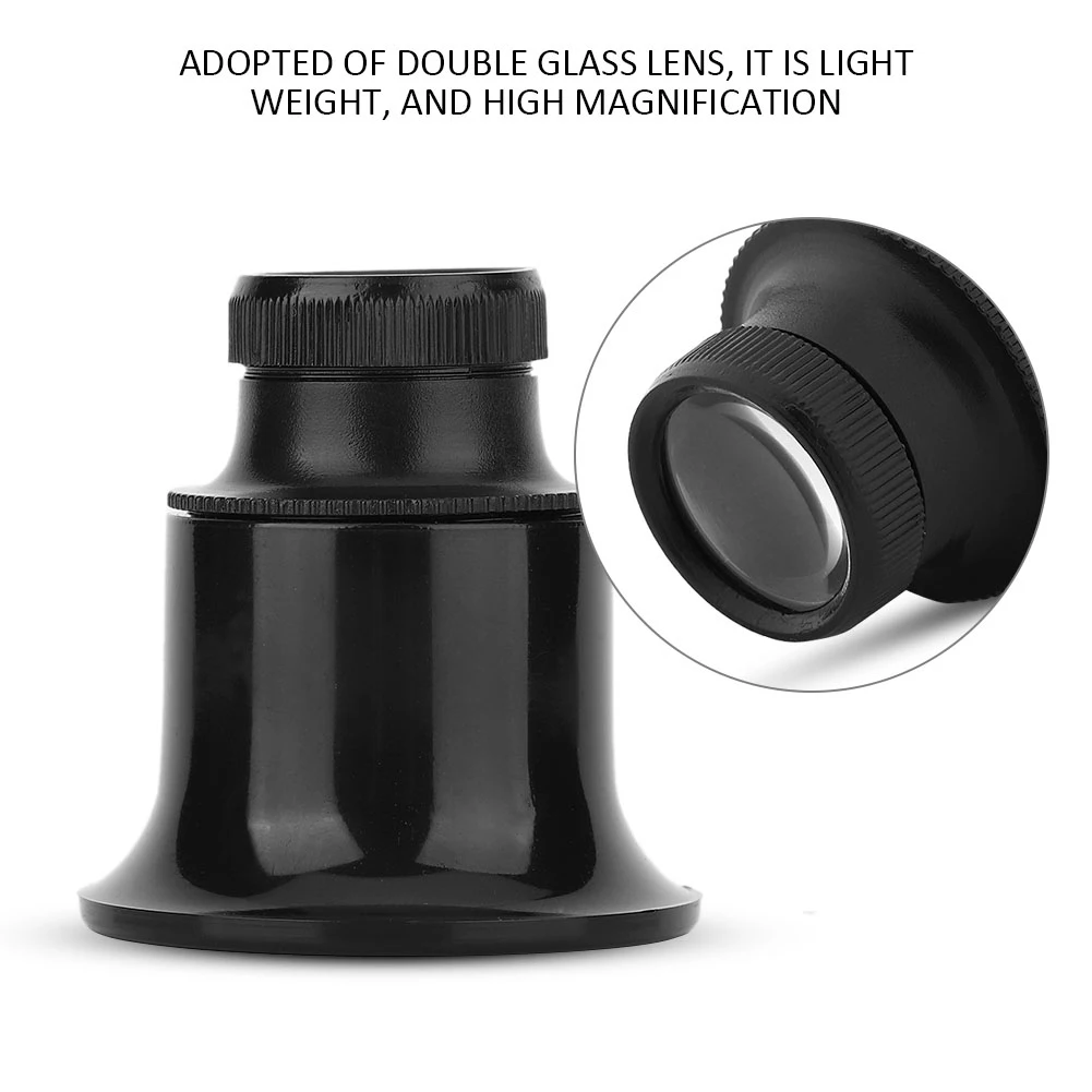 Ferramenta lente de aumento 20X Portátil Joalheiro Assistir Monocular Lupa Lupa Lente para os Olhos e o Ampliador Len Kit de Reparo