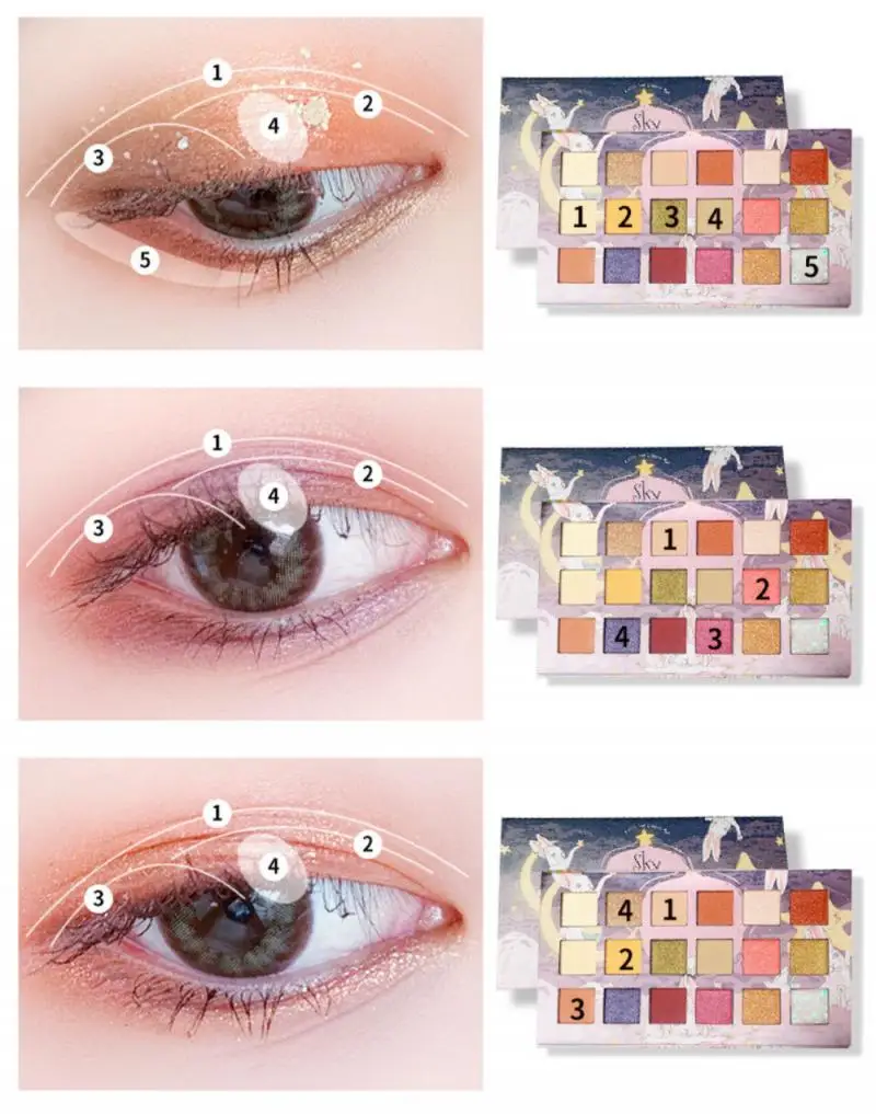 Vongee 18 Cores Matte Sombra de Olho com Brilho Perolado Nu de Seda Glitter Sombra Paleta Natural de Longa duração Maquiagem dos Olhos TSLM2