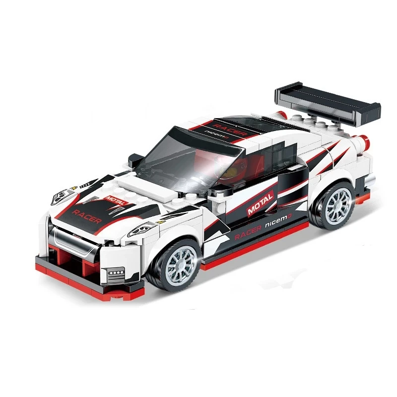 Famoso Super Velocidade Campeões Clássico Modelo de Simulação Adesivos de Carro de Corrida Blocos de Construção do Kit de Tijolos Brinquedos para a Criança Presente