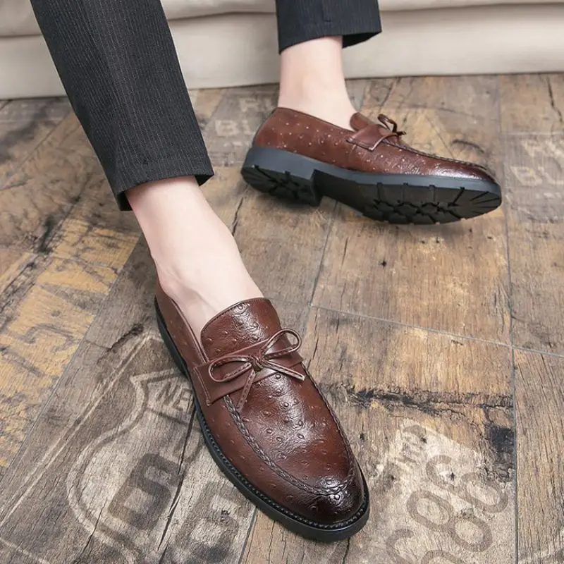 Novo do PLUTÔNIO dos Homens de Proa da Decoração de Salto Baixo e Confortável Moda Diária de Negócios Sapatos de Negócios, de Lazer Quente Sapatos masculinos KS141