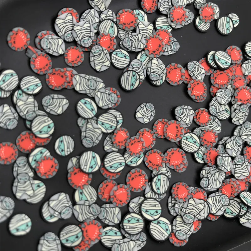 50g de Bactérias a Argila do Polímero Fatias de Granulado para Crianças Diy,Artesanato/Arte do Prego/Scrapbook Decoração,Enchimento de Argila do Polímero Enfeites