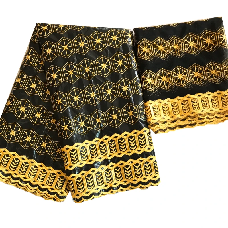 Tecido africano Bordado Bazin Riche Tecidos Beading Guiné Brocade Fabric Aso Oke Headtie de Costura em Materiais Têxteis 5+2yard/monte