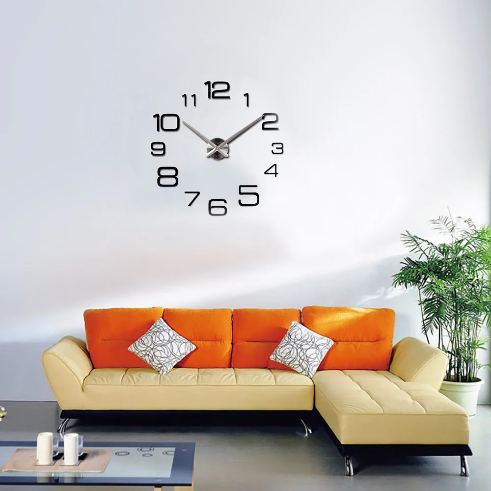 3d Relógio de Parede Espelho de Parede, Adesivos Criativos Diy Relógios de Parede Digital Creative Diy Relógio de Parede Espelho Relógio de Parede Decoração Home