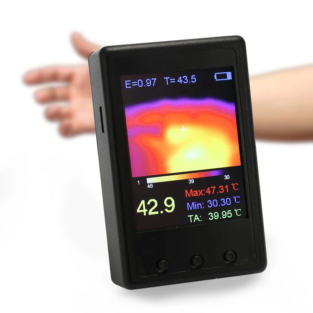 Tela de 2,4 Polegadas Tela Portátil Thermograph Câmara de Infravermelhos de Temperatura Sensores de Infravermelho Digital de Alta precisão de imagem Térmica
