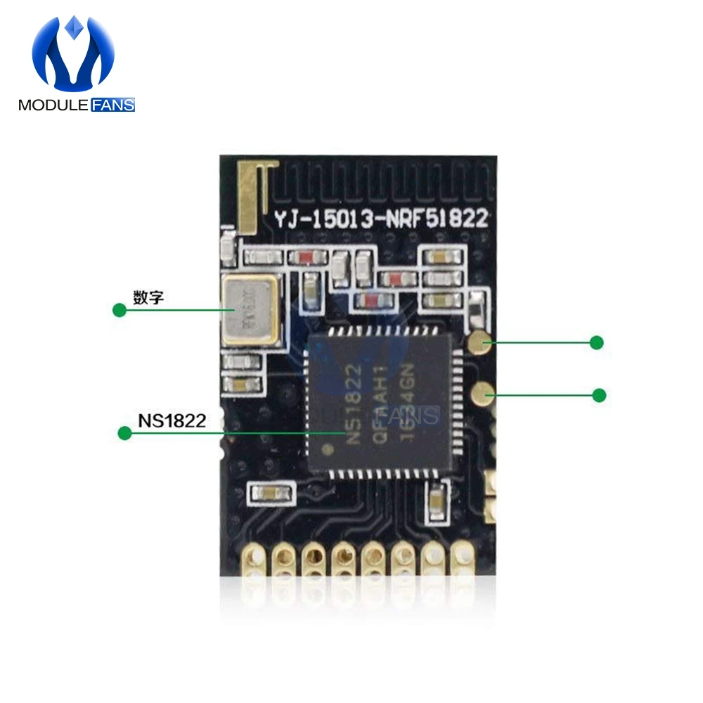 NRF51822 Core51822 BLE Bluetooth 4.0 2.4 G sem Fio da Antena do Módulo de Placa Para ULP SPI, I2C Interface UART