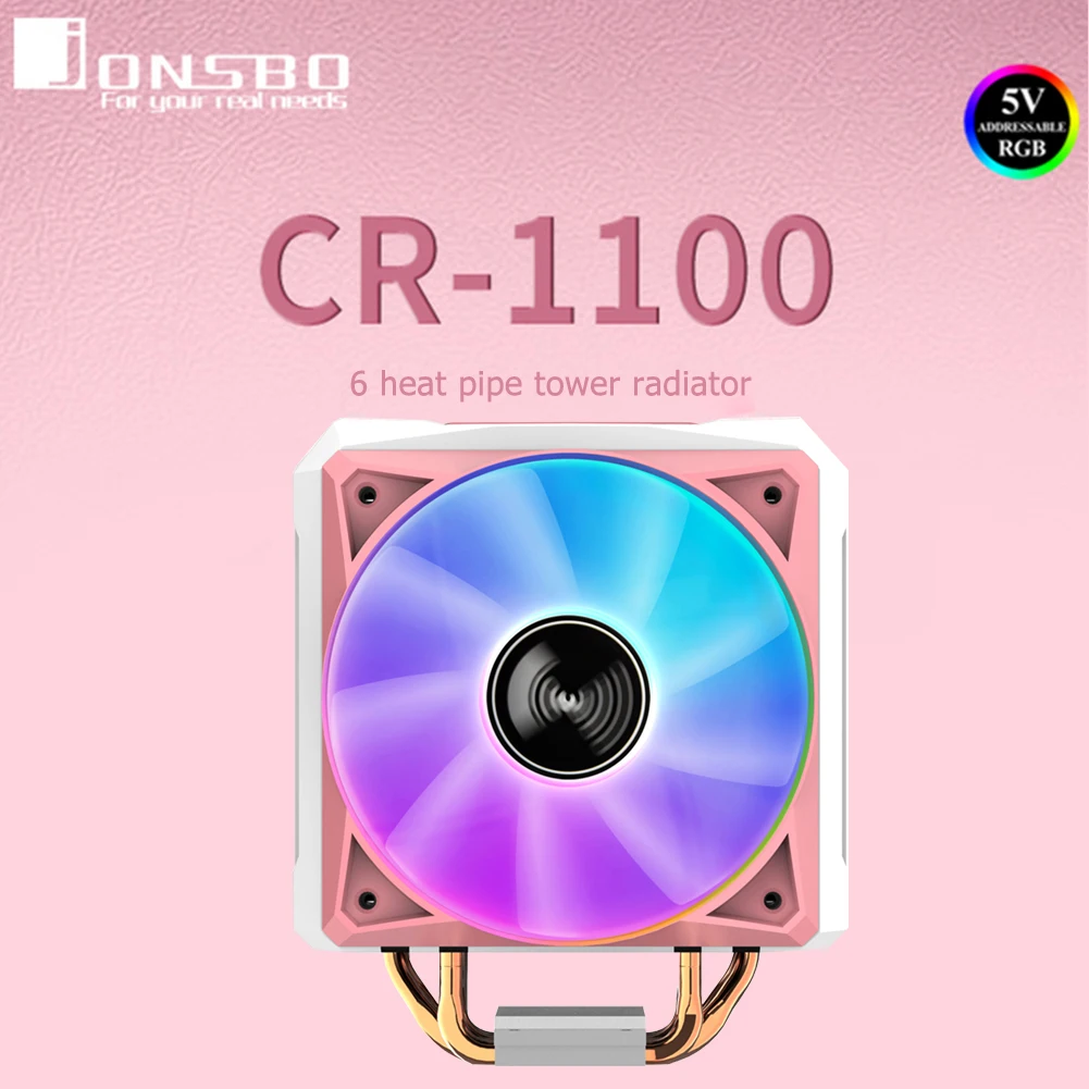 Jonsbo CR1000/1100/1200/1400 DC 12V PWM 4Pin Cooler (ARGB 6 Tubos de Calor do Radiador de Refrigeração de CPU do Ventilador do Dissipador de calor Para Intel/AMD