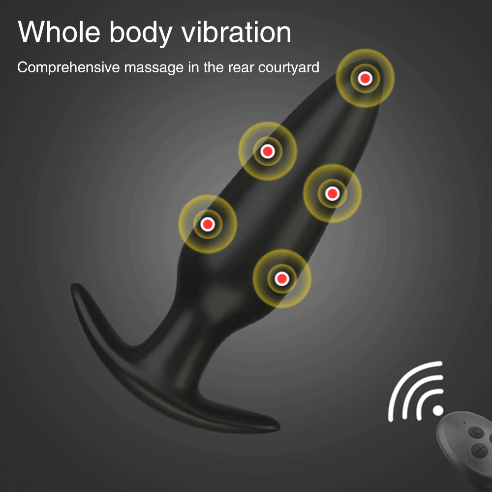 Vibração Butt Plugs Vibrador Vibrador Massagem de Próstata Controle Remoto sem Fio Plug Anal G-spot Estimulador de Brinquedos Sexuais Para o Homem/Mulher