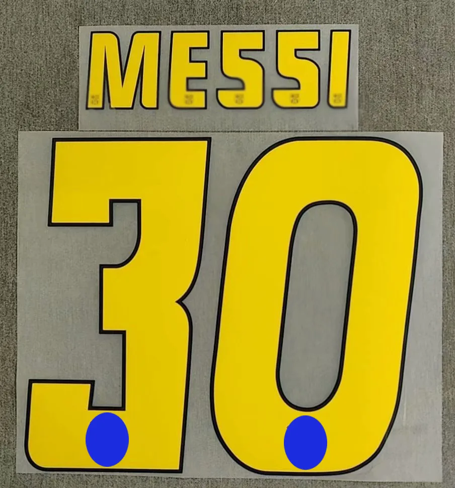Retro 0506 Messi Nameset Personalizar Com Qualquer Nome De Impressão Do Número De Futebol Crachá De Patch
