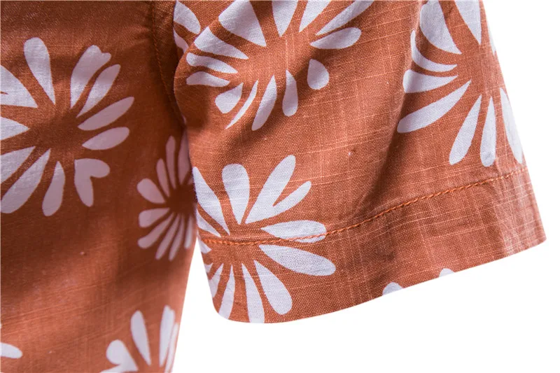 AIOPESON Havaí Estilo Camisa de Homens Flor Impresso de Algodão de Qualidade de Praia Shirt para Homens 2021 Nova Verão de Manga Curta, Camisas masculinas