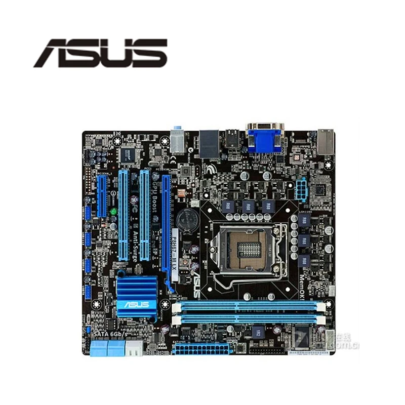 Para ASUS P8H67-M LX Computador placa Mãe LGA 1155 DDR3 Intel H67 P8H67 Desktop placa-mãe SATA II PCI-E X16 Usado