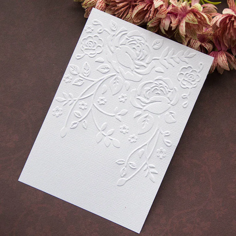 Flor Modelo de Ofício de Plástico Estênceis fabricação de Papel Cartão Decoração do Casamento de DIY Scrapbooking 1Pcs em Relevo Pastas