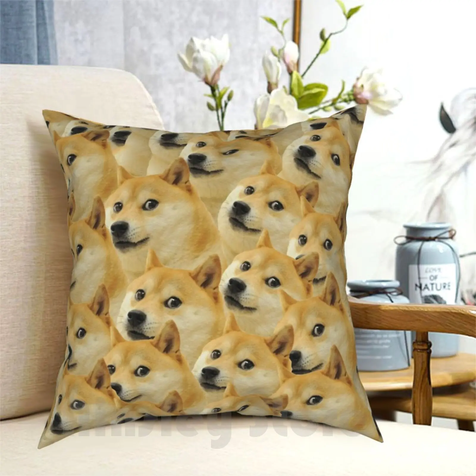 Doge Travesseiro Impresso Casa Macio DIY fronha de Doge Meme Dank Memes Legal Incrível Cão Animais Cães Animal Bonito Wow