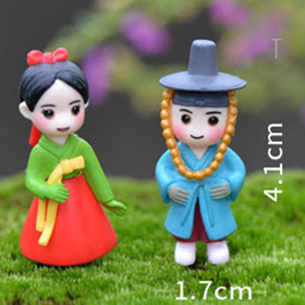 2 Pares De Miniatura Casa De Bonecas Bonsai De Artesanato De Fadas Jardim Vaso De Vidro Coreano Amantes Da Decoração Em Favor De Presente