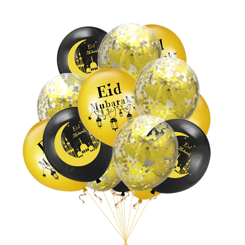 10PCS/Set Eid Mubarak Ramadã Decoração de Balões de Látex DIY Festa Balão Decorações Muçulmanos Islâmicos Festival de Balão Balões Decoração