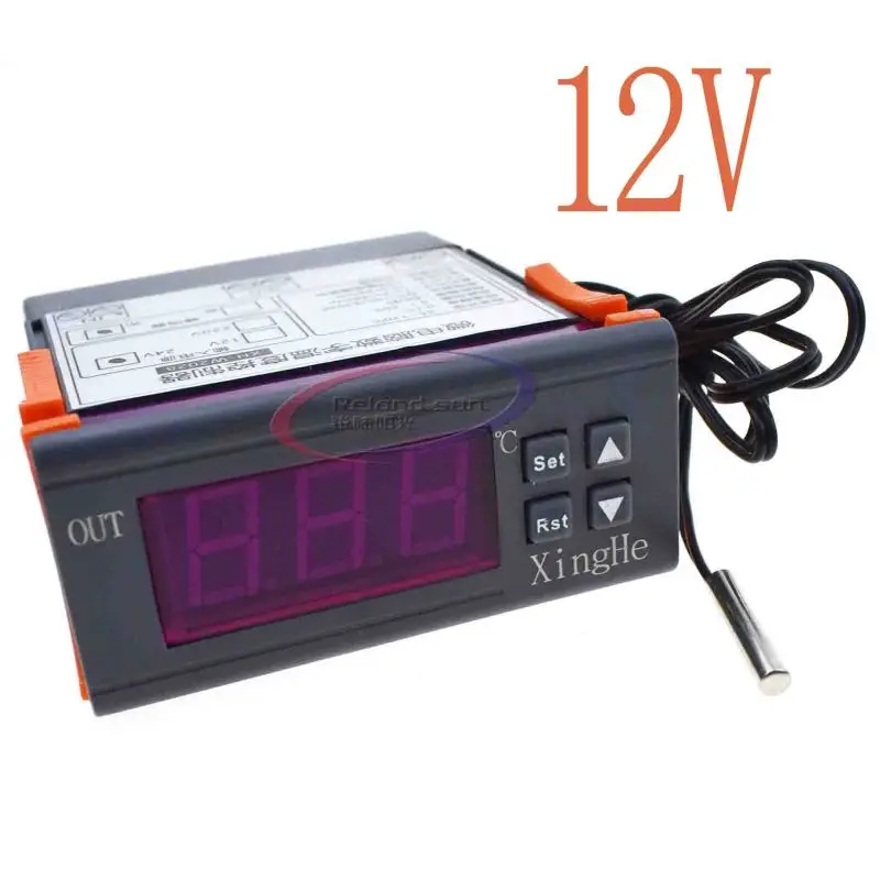 XH-W2028 12V 24V 220V Digital Controlador de Temperatura com Termopar sensor de Termostato Faixa de Medição -50~110 Graus com o Sensor de