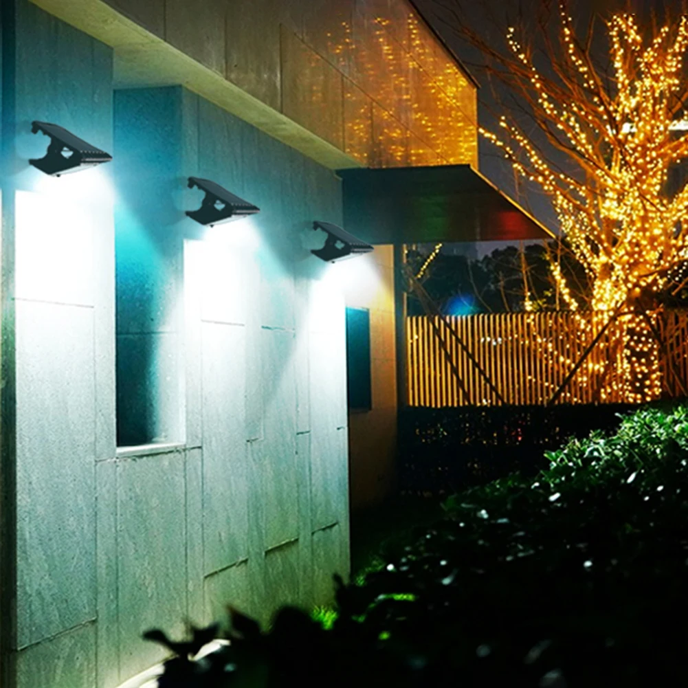 Sensor de movimento de Parede de Rua da Luz da Lâmpada do Jardim de Energia Solar LED Clip Tipo PIR Exterior Impermeável de Poupança de Energia e Fácil Instalação