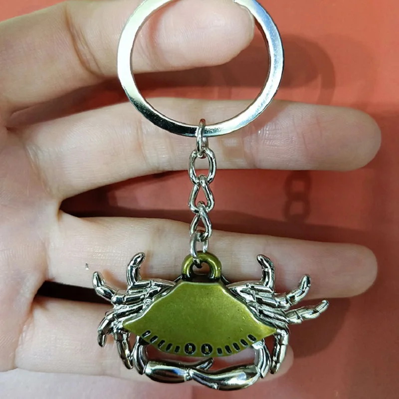 3D caranguejo chaveiro bonito anel de chave para as mulheres animal chave de cadeia titular da chave de alta qualidade portachiavi chaveiro llaveros hombre saco de charme