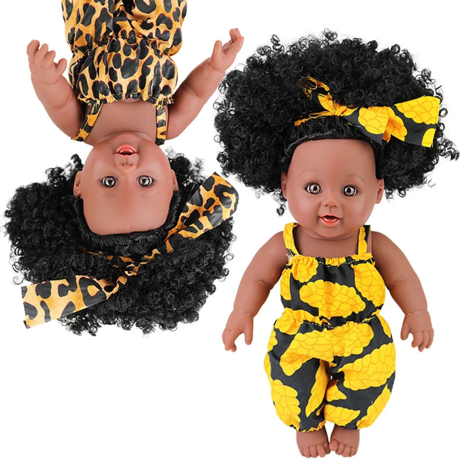 Menina negra Bonecas do Americano Africano Jogar Suave Renascer Bebê Realista Bonecas Realistas 30cm Bebê Brincar de Bonecas Diversão para Crianças de Brinquedo Presentes