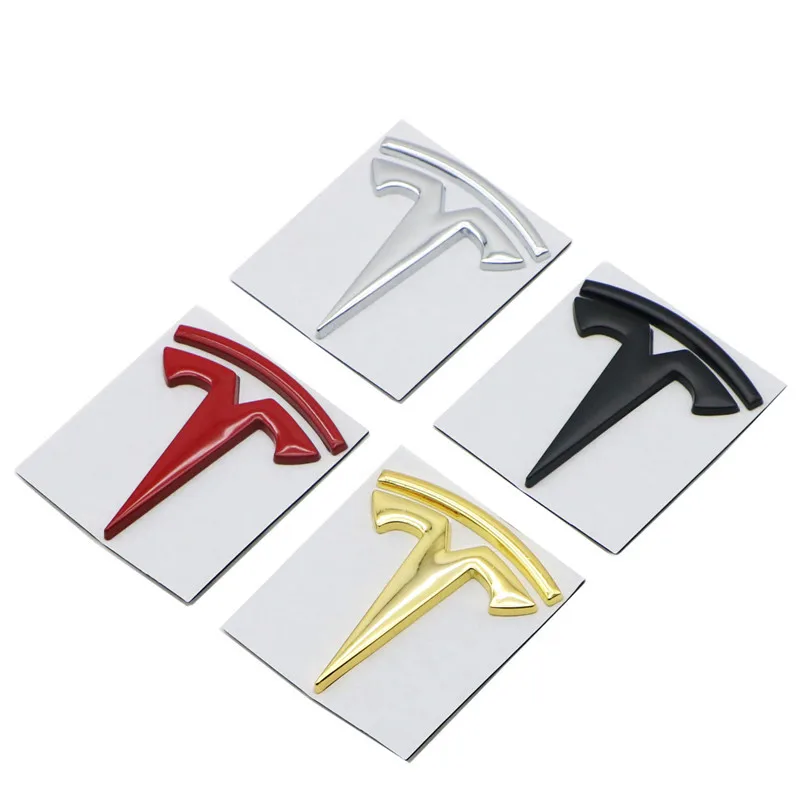 Carro 3D Metal Logotipo Adesivo Para o Tesla Model X Y S 3 da parte Traseira do Carro do Tronco do Corpo Emblema Emblema de Decoração Adesivos de Estilo Acessórios