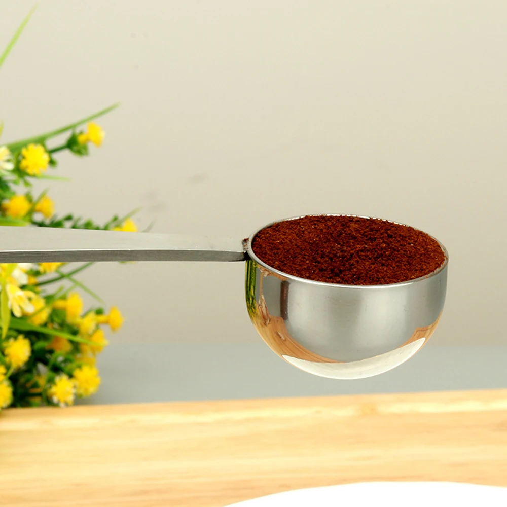 201 de Aço Inoxidável Suporte de café de Pó de Medição de Tamper Colher de Aço Inoxidável de Café e Chá de Ferramentas