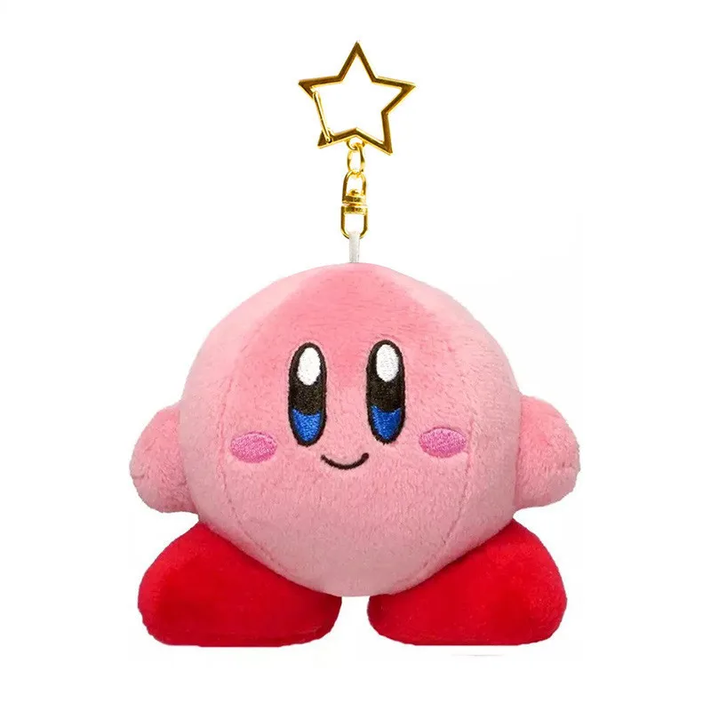 Bonito Dos Desenhos Animados Estrelas Kirby Pelúcia Boneca Brinquedo Pingente De Rosa Menina Do Saco Do Coração Pingente De Chaveiro Menina De Presentes De Natal