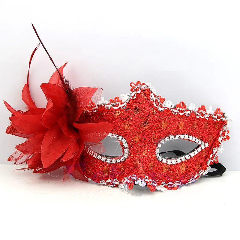 Festa de máscaras para Olhos de Pena de Renda Flor baile de Máscaras de Carnaval Fantasia Sexy Vestido Multi Cor Princesa Máscara para Festa de Halloween