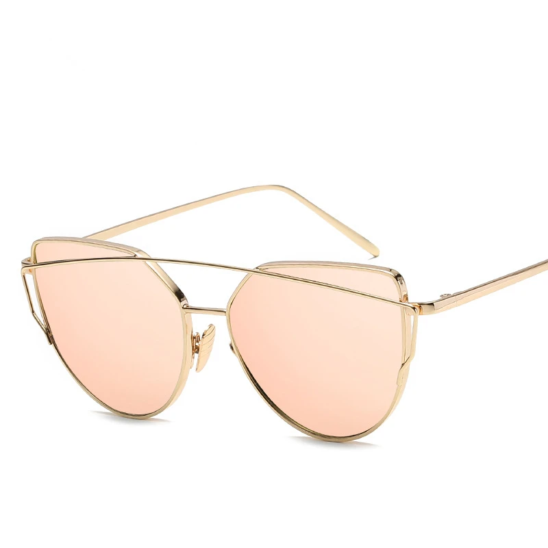 Óculos de sol das Mulheres 2021 Vintage, Óculos estilo olho de Gato Mulheres de Metal Reflexivo de Óculos Para Mulheres Espelho Retro Oculos De Sol Gafas
