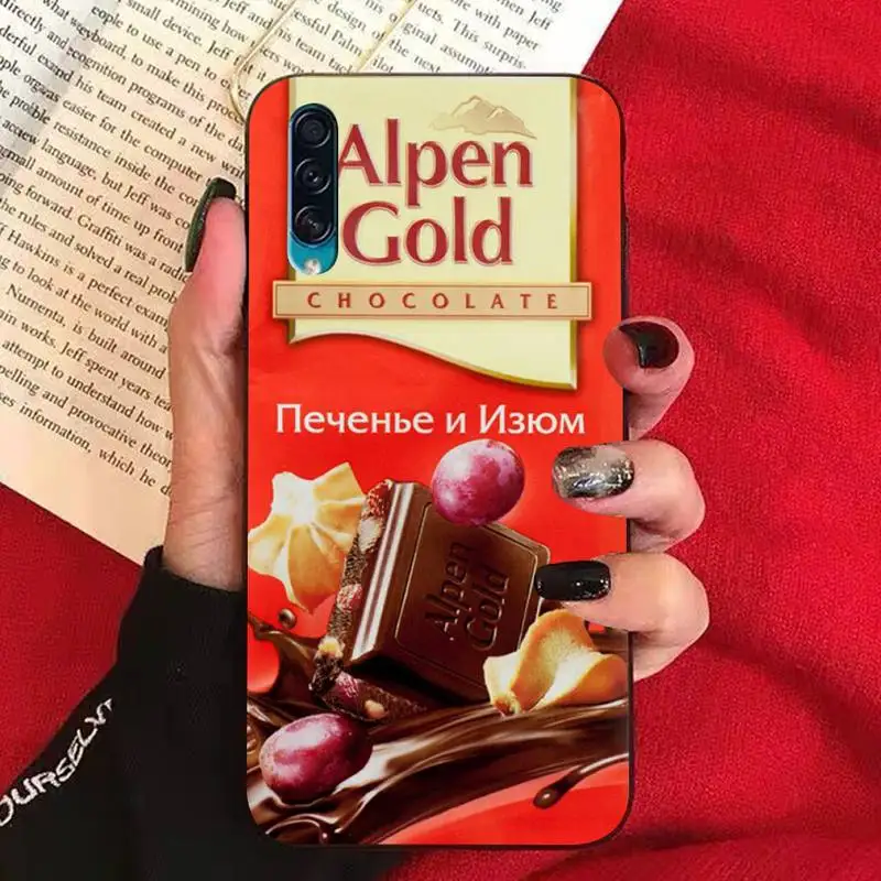 Alpen Ouro de chocolate Phone Case para Samsung A51 01 50 71 21 70 31 40 30 10 20 S E 11 91 A7 A8 2018