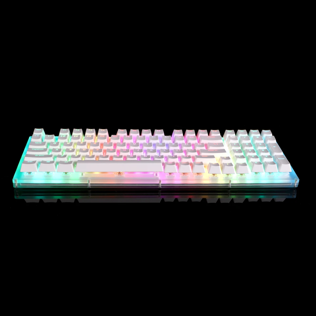 FEKER Glaze98 Mechanical Gaming Keyboard Hotswap DIY kit E ABS luz de fundo Keycaps Conjunto de verniz Acrílico Caso E 4pcs Opções de Presente
