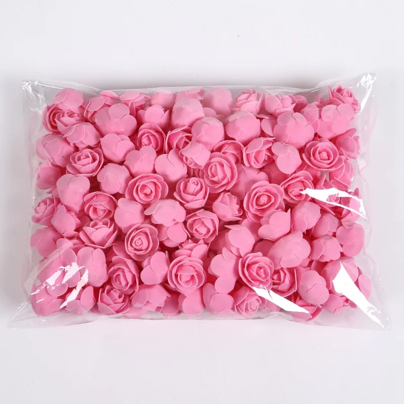 50/100/200 Peças Ursinho de Rosas 3cm de Espuma Decorativos do Casamento Decoração de Natal para Casa Presentes Diy Caixa de Flores Artificiais