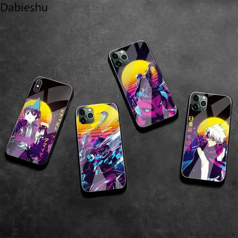 Quente Anime Japonês Soft Phone Case Capa de Vidro Temperado Para iPhone 11 Pro XR, XS MÁXIMO de 8 X 7 6 6 Além de SE 2020 caso