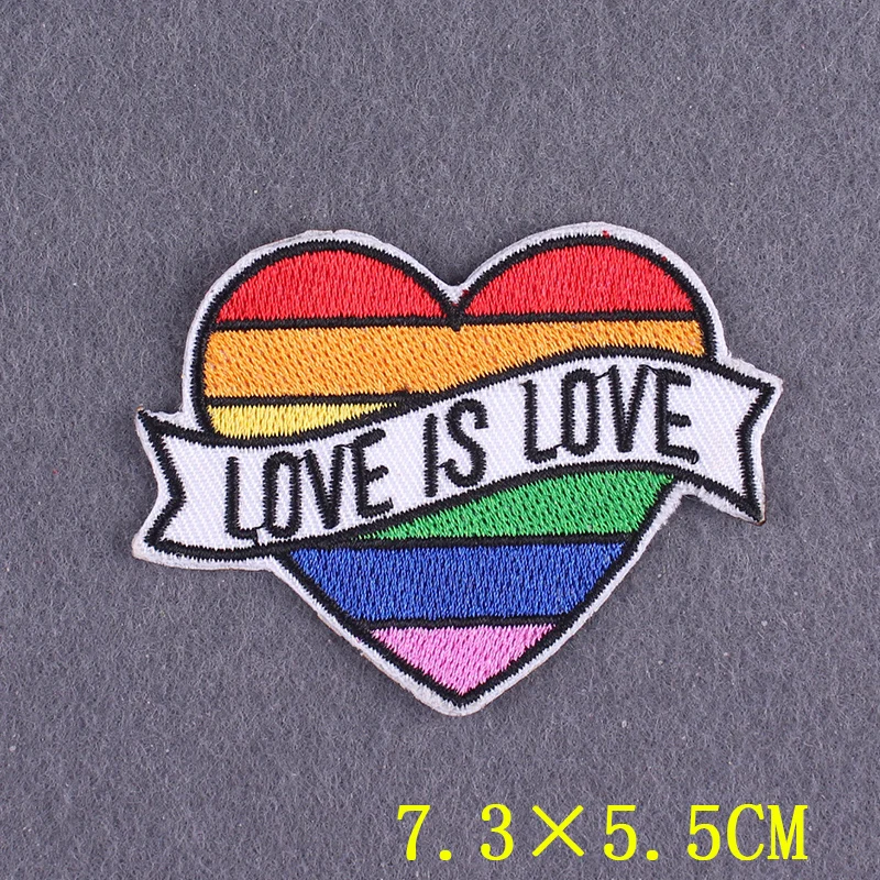 LGBT Patch de Ferro Sobre Manchas Na Roupa do Orgulho Gay Patch Bordado Emblemas Na Mochila Bandeira do arco-íris Patches Para Roupas de Listras