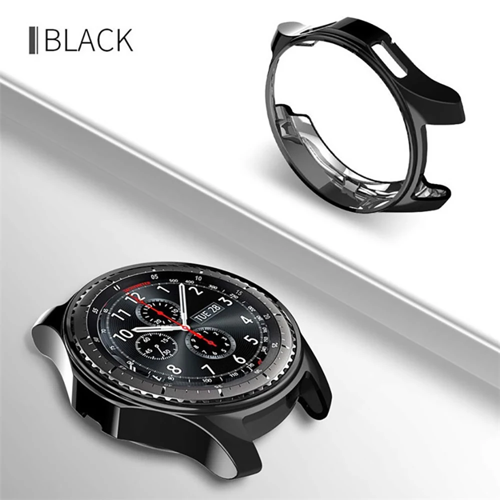 Caso protetor para Samsung Galaxy watch 46mm 42mm banda Engrenagem S3 fronteira Smart watch Substituição de TPU em Toda a Volta da tampa shell 22mm