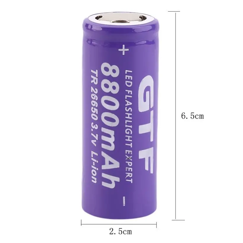 Novo 3,7 V 26650 Bateria 8800mAh Recarregável do Li-íon da Bateria Para a Tocha Lanterna LED Bateria do Li-íon bateria de acumuladores