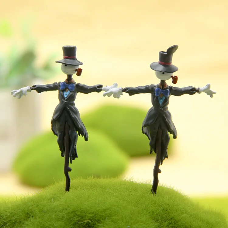 Ghibli Anime Howl's Moving Castle Espantalho Figuras Brinquedos, Enfeites de Miyazaki Hayao de Fadas Jardim de Musgo Miniaturas Decoração Acessórios