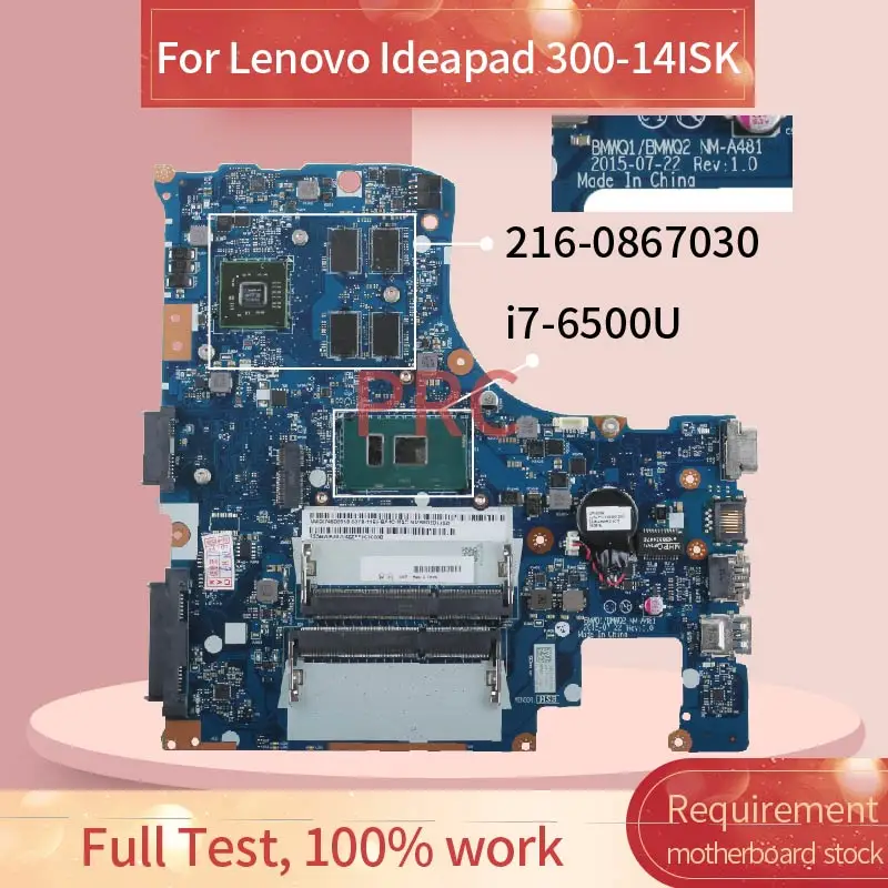 BMWQ1/BMWQ2 NM-A481 Para Lenovo Ideapad 300-14ISK I7-6500U R5/M330 2GB de 14' Polegadas Laptop placa Mãe Notebook DDR3 placa-mãe